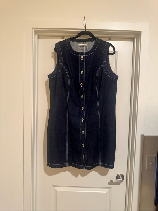 Abercrombie & Fitch Dresses & Skirts - Abercrombie & Fitch Dark Blue Sleeveless Button-Front Denim Dress